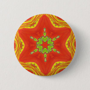 Golden red African Traditional colours 2 Inch Round Button