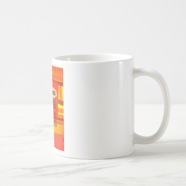 Golden Red African Traditional Colours Funny Am bo Coffee Mug (Right)