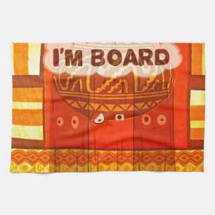 Golden Red African Traditional Colours Funny Am bo Kitchen Towel