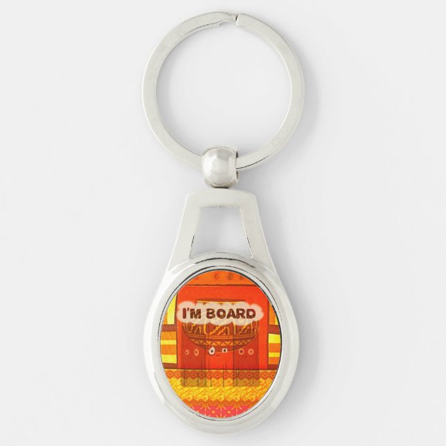 Golden Red African Traditional Colours Print Keychain (Front)