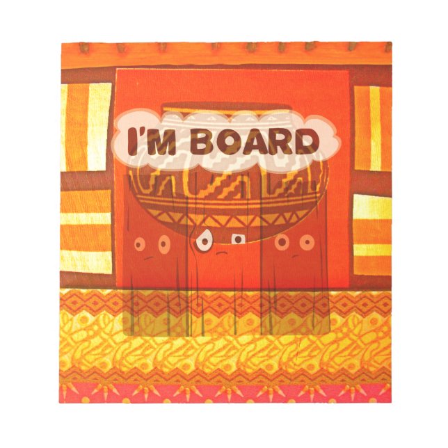 Golden Red African Traditional Colours Print Notepad (Front)