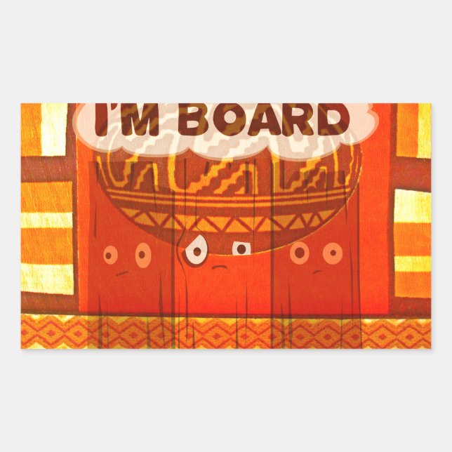 Golden Red African Traditional Colours Print Sticker (Front)