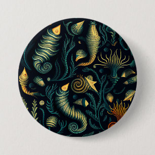 Golden Reefs 3 Inch Round Button