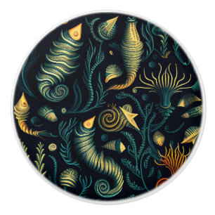Golden Reefs Ceramic Knob