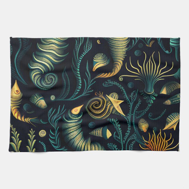 Golden Reefs Kitchen Towel (Horizontal)