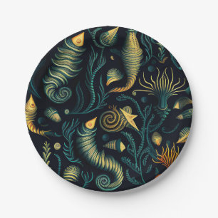 Golden Reefs Paper Plate