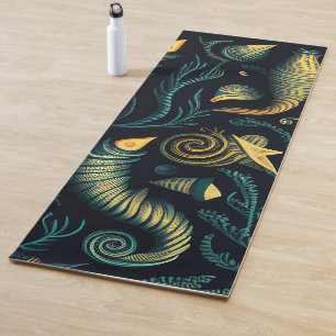 Golden Reefs Yoga Mat