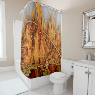 Golden Reflections Shower Curtain