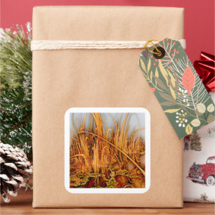 Golden Reflections  Square Sticker