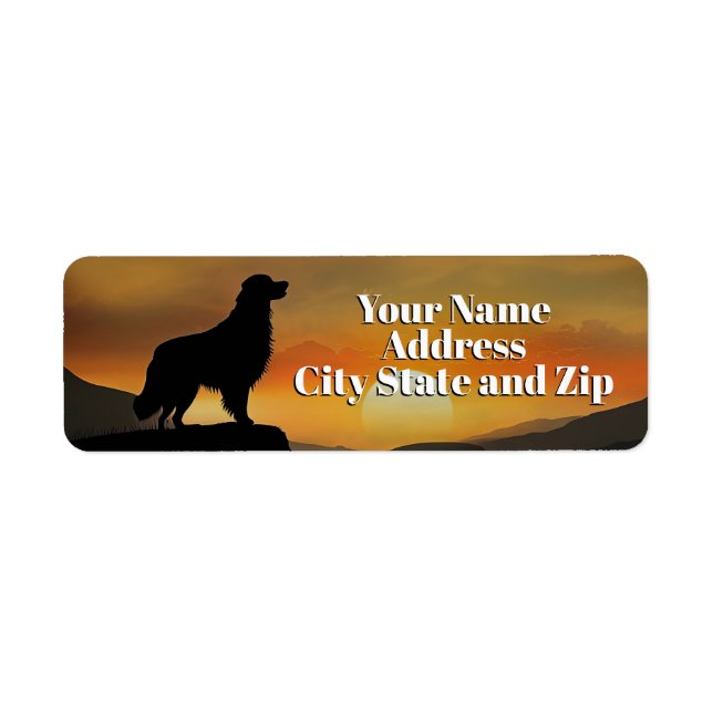 Golden Retirever Cool Return Address Labels (Devant)