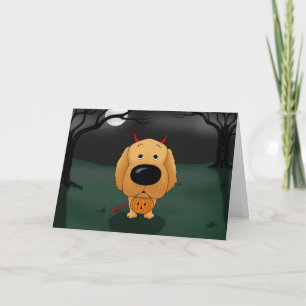 Golden Retreiver Halloween Card