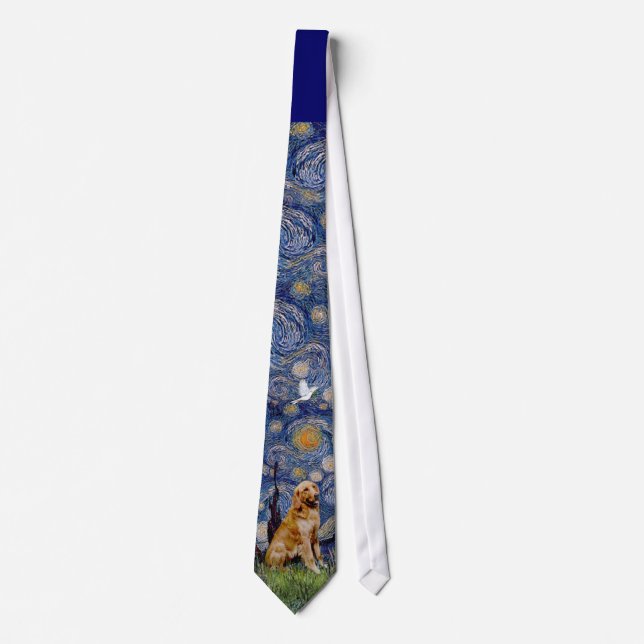 Golden Retriever 1 in Starry Night Tie (Front)