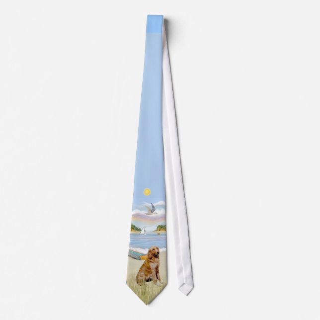 Golden Retriever 1 - Rowboat (JF) Tie (Front)