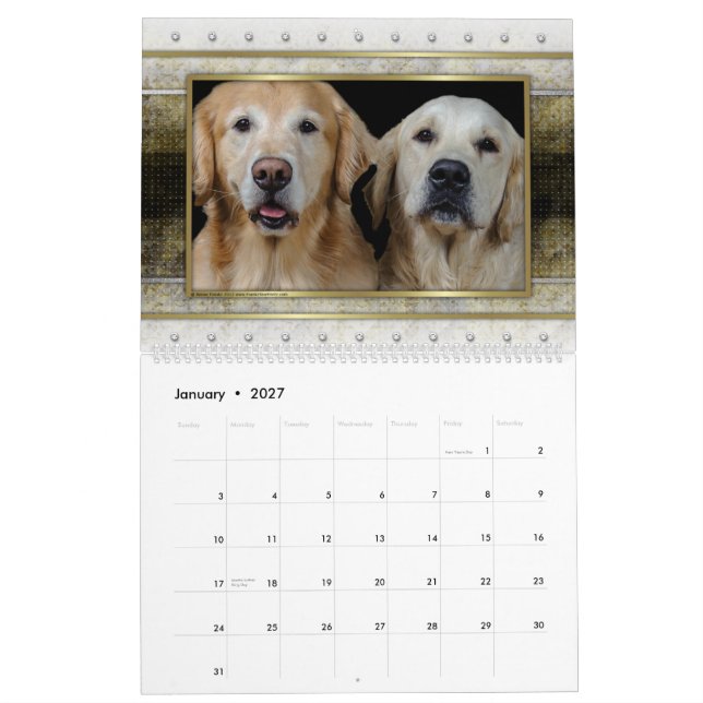 Golden Retriever 2014 Calendar (Jan 2027)