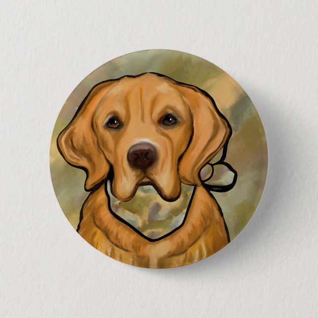 Golden Retriever 2 Inch Round Button (Front)