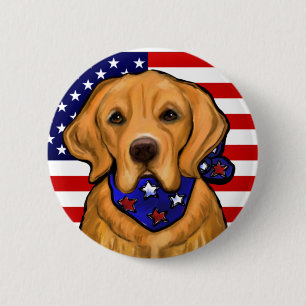 Golden Retriever 2 Inch Round Button