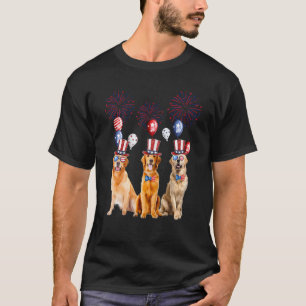 Golden Retriever 4th Of July Men Women American F T-Shirt