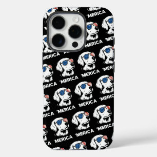 Golden Retriever 4th Of July Merica iPhone 16 Pro Case