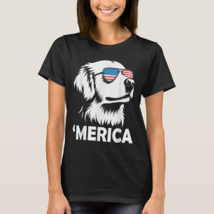 Golden Retriever 4th Of July Merica T-shirt.png  T-Shirt
