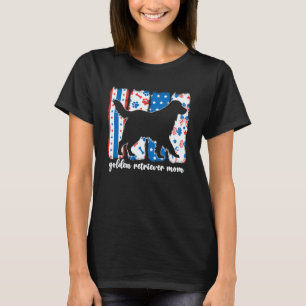 Golden Retriever 4th Of July Women Golden Dog Mom T-Shirt