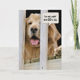 Golden Retriever 60th birthday Card