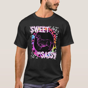 Golden Retriever 90s Nostalgia Rainbow Leopard Pri T-Shirt