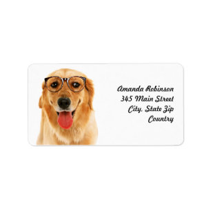 Golden Retriever Address Label