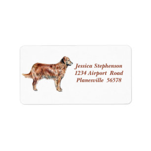Golden Retriever address label