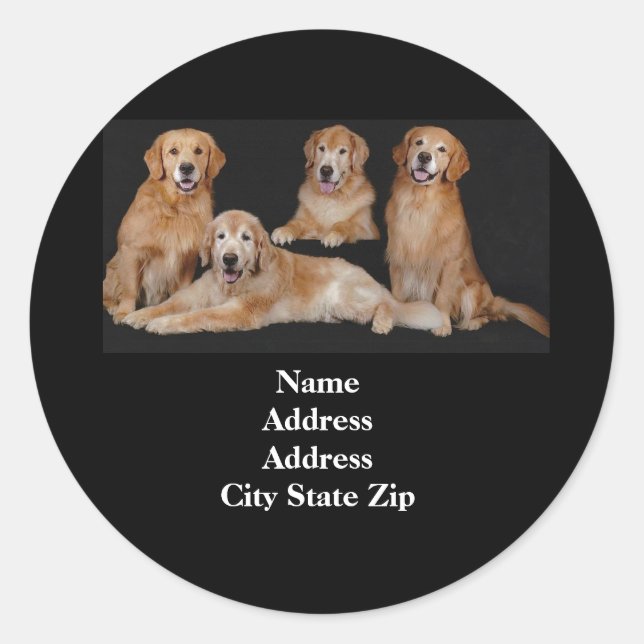 Golden Retriever Address Label (Front)