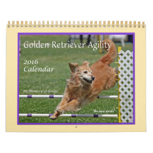 Golden Retriever Agility Calendar