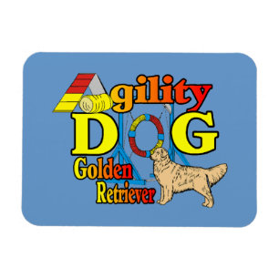 Golden Retriever Agility Magnet