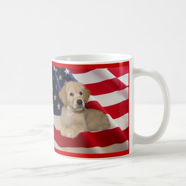 Golden Retriever All American Puppy Mug (Right)