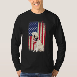 Golden Retriever American Flag 4th Of July T-Shirt