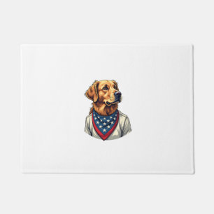 Golden Retriever Americana Vintage Engraved Shirt Doormat