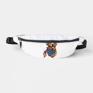 Golden Retriever Americana Vintage Engraved Shirt  Fanny Pack
