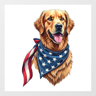 Golden Retriever Americana Vintage Engraved Shirt  Window Cling