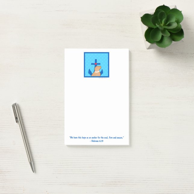 Golden Retriever, Anchor & Hearts Post-it Notes (Office)