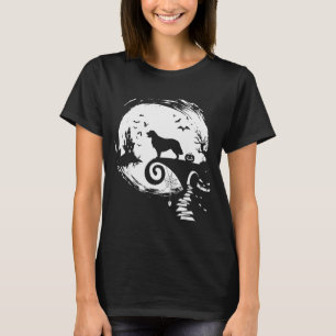 Golden Retriever And Moon Halloween Costume Dog Lo T-Shirt