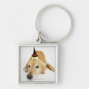 Golden retriever and ornament keychain