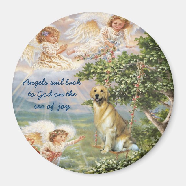 Golden Retriever Angel Magnet (Front)