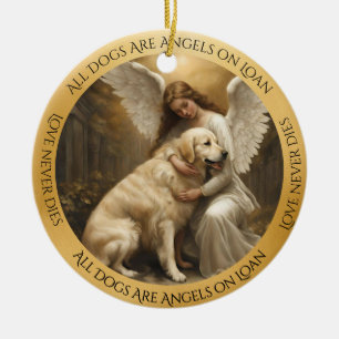  Golden Retriever Angel Memorial Ornament