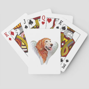 Golden Retriever Angel Playing Cards