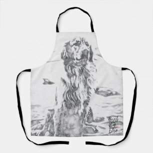 Golden Retriever Art Best Mom Ever Apron