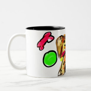 Golden retriever art Two-Tone coffee mug