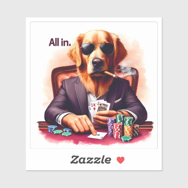 Golden Retriever at High-Stakes Poker (Sheet)