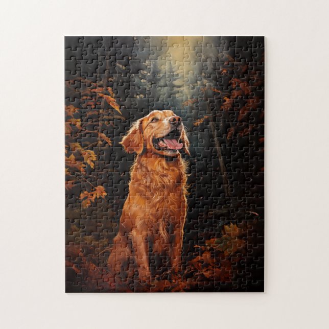 Golden Retriever at night Jigsaw Puzzle (Vertical)