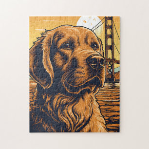 Golden-Retriever at the Golden Gate Bridge  Jigsaw Puzzle