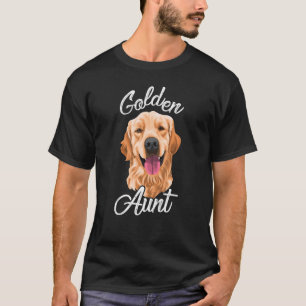 Golden Retriever Aunt For Women Mother Dog Pet T-Shirt