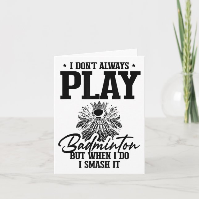 Golden Retriever Badminton Player Shuttle  Card (Front)