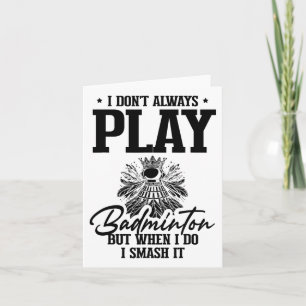 Golden Retriever Badminton Player Shuttle  Card